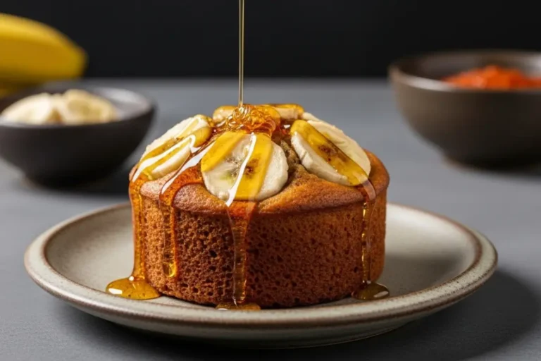 Aprenda a fazer um Bolo de Banana de Airfryer super saudável! Receita sem açúcar e sem glúten, com aveia, pronta em 10 minutos. Lanche fácil e delicioso!