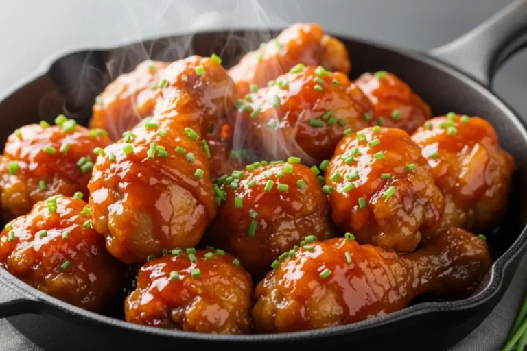 Aprenda a fazer um incrível Frango na Laranja agridoce! Uma receita fácil de frigideira única com coxinhas da asa suculentas e um molho cremoso.