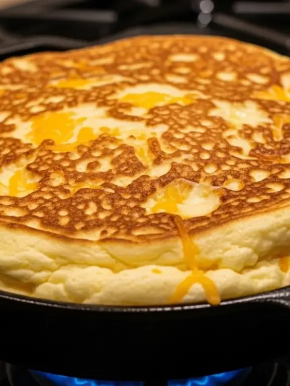 Aprenda a fazer Pão de Queijo de Frigideira, a receita mais rápida do mundo! Fica pronto em 5 minutos, com casquinha crocante e muito queijo puxa-puxa.