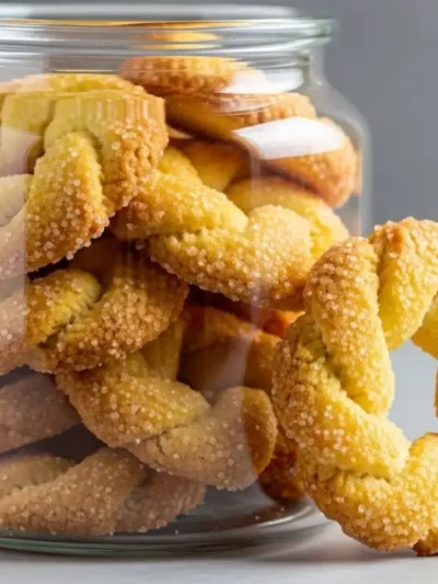 Aprenda a fazer Biscoitos Torcidinhos Açucarados que derretem na boca! Uma receita amanteigada super fácil, perfeita para encher o pote e tomar com café.