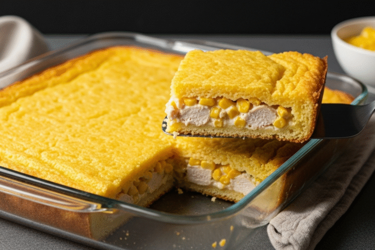 Aprenda a fazer uma Torta de Milho com Frango de liquidificador! Uma massa de milho fofinha, sem sovar, com recheio cremoso. Refeição fácil e deliciosa.