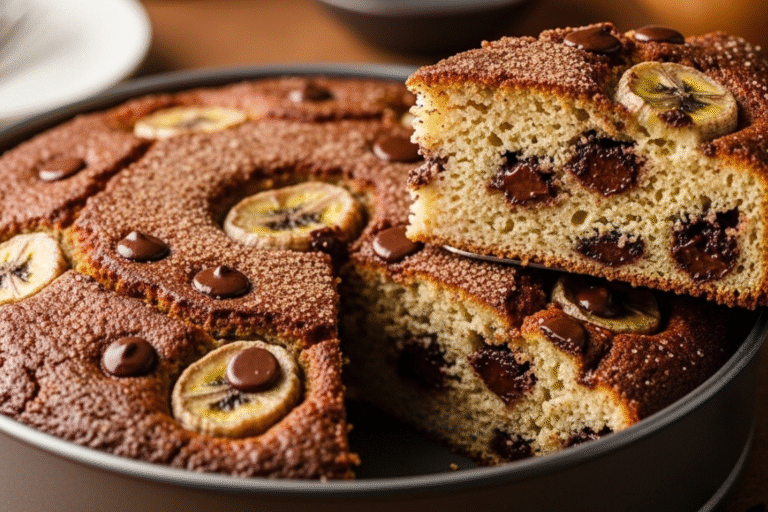 Aprenda a fazer um incrível Bolo de Banana com Chocolate e Crostinha de Canela! Uma receita fácil, de iogurte, super fofinha, úmida e deliciosa.